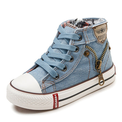 Zapatillas Deportivas Otoño para Niños y Niñas - Tenis Respirable de Lona y Denim - Image 2