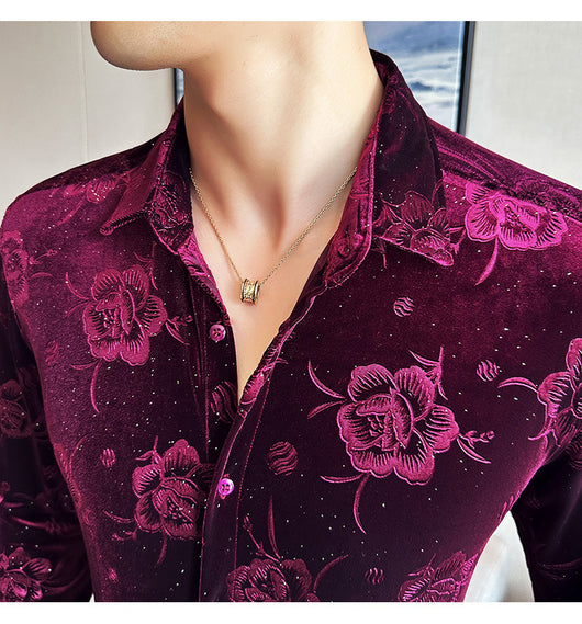 Ropa Elegante en Terciopelo Dorado para Hombre Talla Grande - Image 16