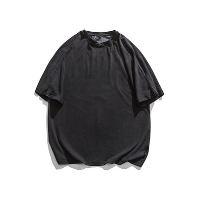 Camiseta Retro Japonesa Manga Corta Hombre Cuello Redondo Suelta - Image 2