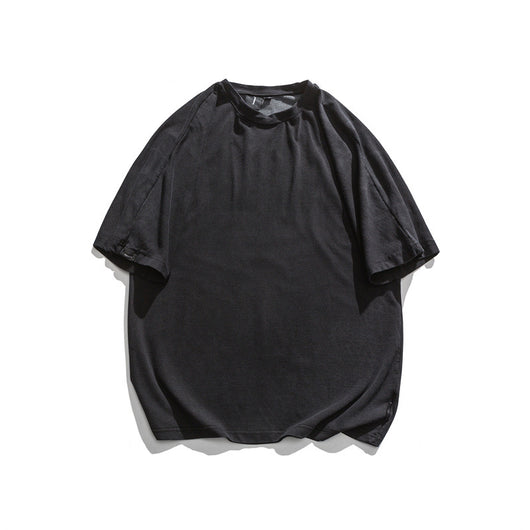 Camiseta Retro Japonesa Manga Corta Hombre Cuello Redondo Suelta - Image 2