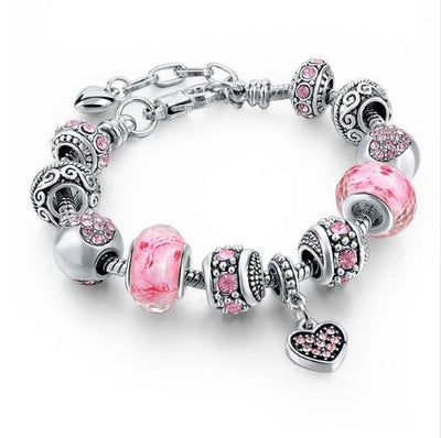 Pulseras de Cristal con Cadena Serpiente y Dijes para Mujer - Image 3