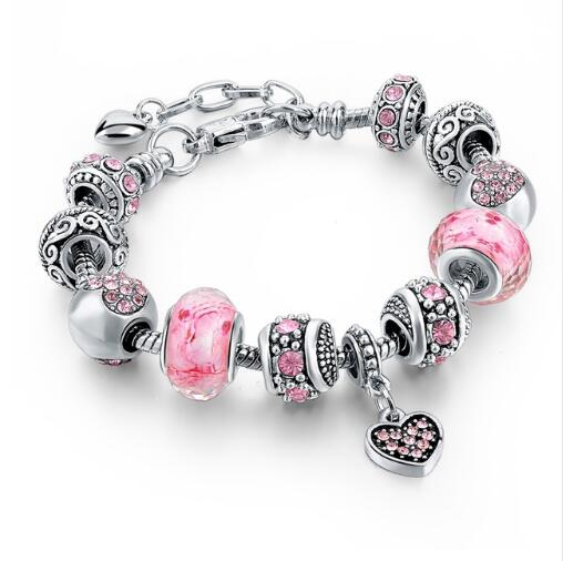 Pulseras de Cristal con Cadena Serpiente y Dijes para Mujer - Image 3