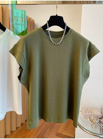 Blusa Suelta sin Mangas de Color Sólido - Comodidad y Estilo - Image 53