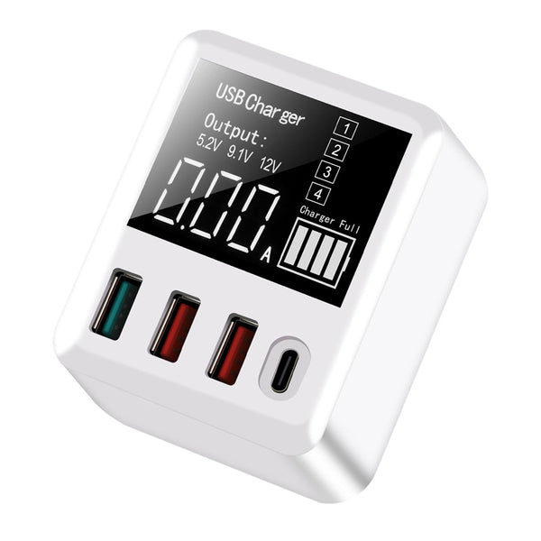 Cargador USB Múltiple de 30W - 4 Puertos Simultáneos