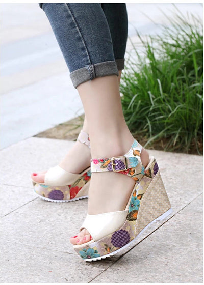 Sandalias de Tacón Alto con Flores para Mujer - Image 23