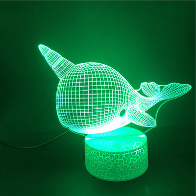 Lámpara Nocturna 3D Ballena Adorable - Reloj Despertador con Luz LED - Image 7