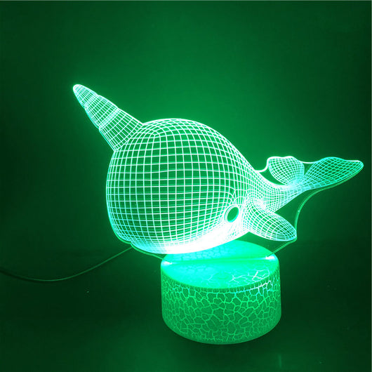 Lámpara Nocturna 3D Ballena Adorable - Reloj Despertador con Luz LED - Image 7