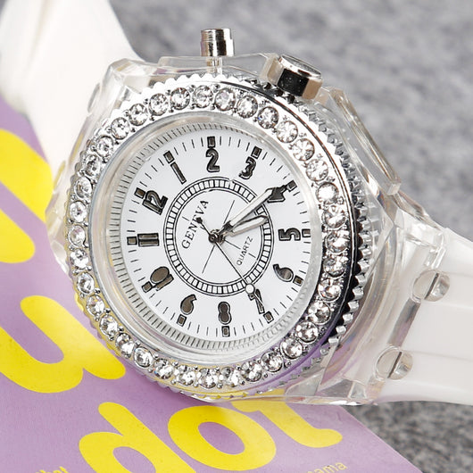 Reloj Deportivo Geneva Unisex con Cristal Luminoso y Correa de Silicona - Image 10