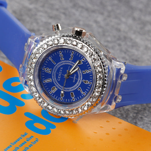 Reloj Deportivo Geneva Unisex con Cristal Luminoso y Correa de Silicona - Image 5