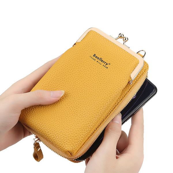 Bolso Bandolera para Mujer con Cierre de Seguridad y Compartimento Billetera