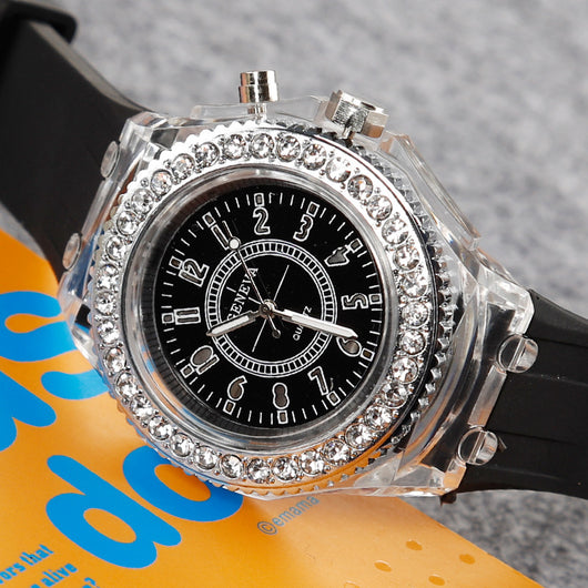 Reloj Deportivo Geneva Unisex con Cristal Luminoso y Correa de Silicona - Image 6