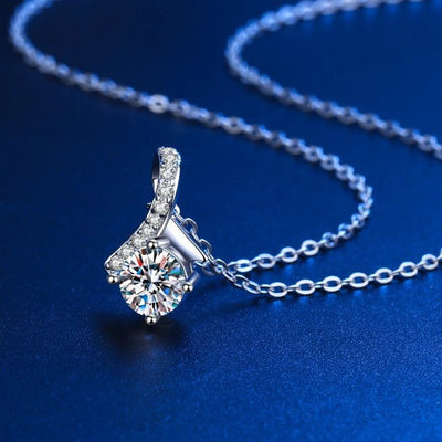Collar de Plata S925 con Baño de Oro Blanco y Piedras de Moissanita - Image 3
