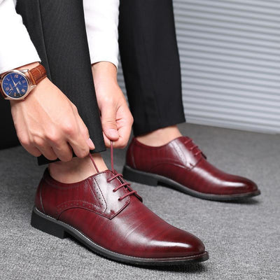 Zapatos de Cuero Británicos Talla Grande para Hombre