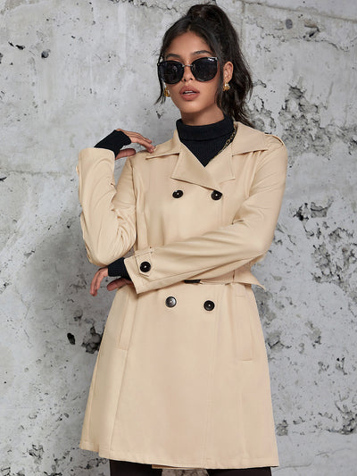 Abrigo Tipo Trench Coat Británico Largo para Mujer - Image 8