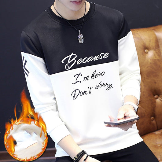 Camiseta Térmica Manga Larga para Hombre - Talla Grande con Forro de Terciopelo - Image 11