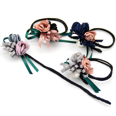 Pasador Coreano Semirrecogido con Perla y Flor - Accesorio para el Cabello - Image 3