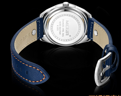 Reloj de Pulsera Hombre Cuarzo Esfera Grande Cuero Semana - Image 5