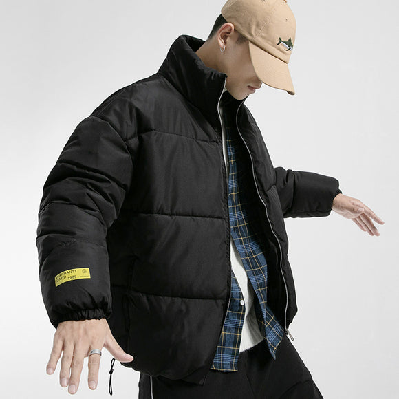 Chamarra Acolchada con Cuello Alto para Hombre
