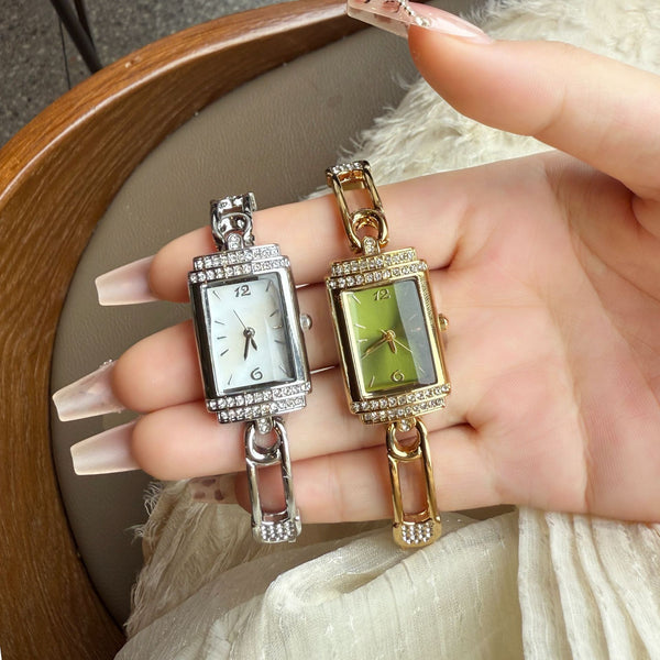 Reloj Cuadrado Lujo Ligero para Mujer con Diseño de Alto Nivel