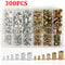 Set de 300 Tuercas Remachables de Aluminio y Zinc M3-M10 Cabeza Plana