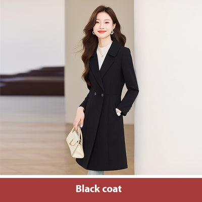 Abrigo Trench Coat Negro para Mujer - Elegancia de Otoño - Image 6