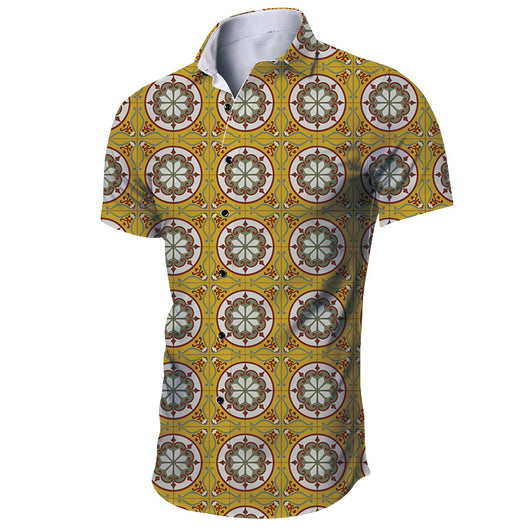 Camisa de Cuello Solapa con Estampado Digital para Hombre - Image 27