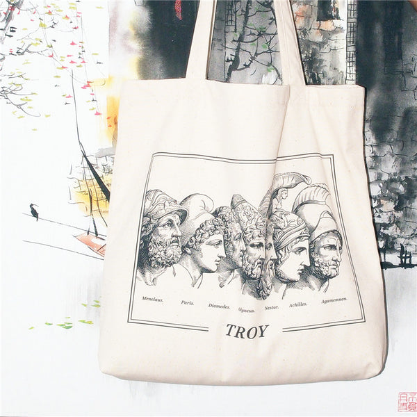 Bolsa de Lona Trojan Portrait con Asa Única para Mujer - Image 4