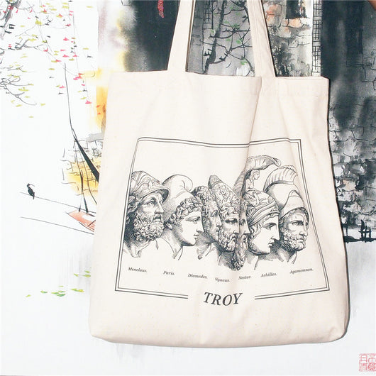 Bolsa de Lona Trojan Portrait con Asa Única para Mujer - Image 4