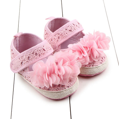 Zapatos de Lino Suave para Bebé con Suela Flexible y Diseño Floral - Image 11