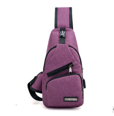 Bolsa de Pecho Deportiva USB con Carga - Estilo Coreano Canvas para Hombre - Image 10