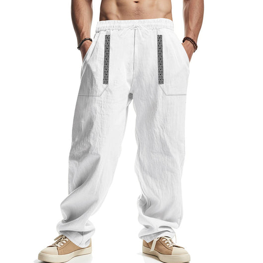 Pantalones de Lino Holgados Transpirables para Hombre - Image 6