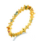 Anel Marquise com Zircônia Irregular Arco-Íris Dourado Banhado a Prata 925 Tamanho 6