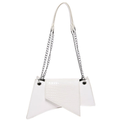 Cartera Cuadrada de Cuero Brillante con Patrón de Piedra para Mujer - Image 7