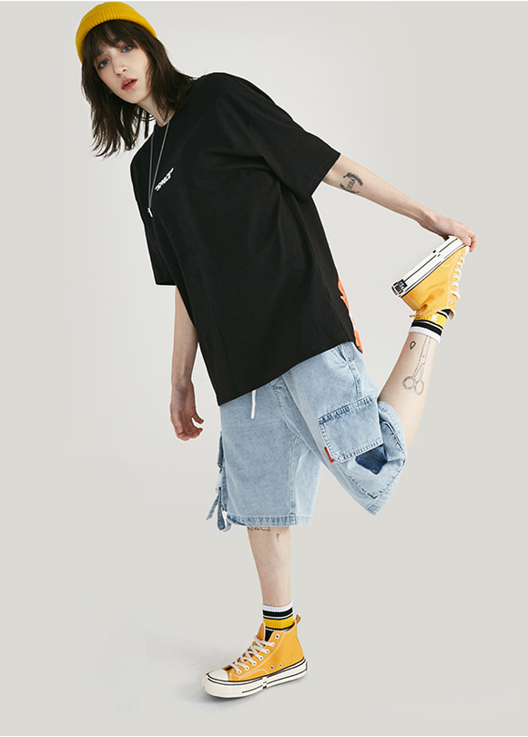 Shorts de Mezclilla con Hebilla y Cinta Ajustable para Hombre