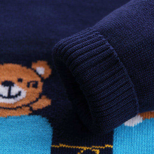 Polera de Punto Doble Capa para Niño en Algodón Color Ante - Image 2
