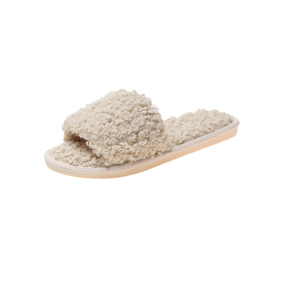 Pantuflas de Lana Rizada para Mujer con Suela Antideslizante - Image 27