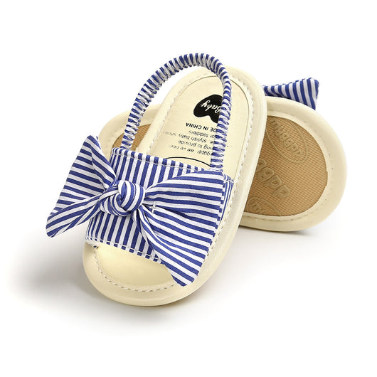 Sandalias Bebé con Moño Diseño Rayado - Zapatos Suave Suela para Niños Pequeños - Image 15