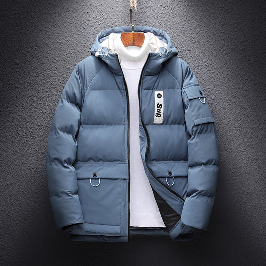 Chaqueta Acolchada Casual con Capucha para Hombre - Image 12