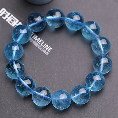 Pulsera de Cristal Aguamarina Natural - Energía y Serenidad
