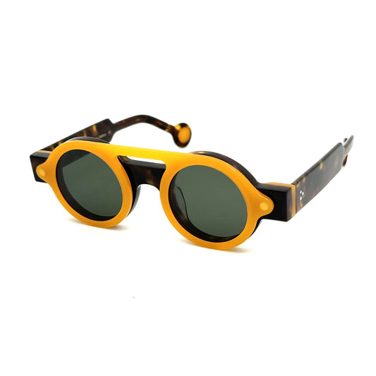 Gafas de Sol Polarizadas Azul Klein con Diseño Geométrico Circular