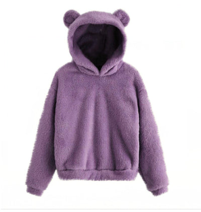 Sudadera Cálida con Capucha de Orejas de Conejo Esponjosas - Image 6