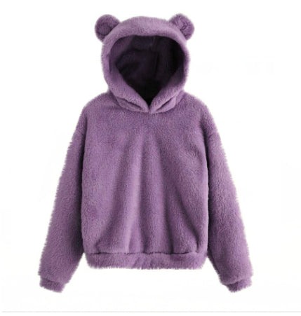 Sudadera Cálida con Capucha de Orejas de Conejo Esponjosas - Image 6