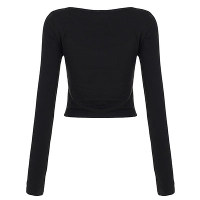 Blusa Larga con Panel de Encaje y Efecto Dos Piezas para Mujer - Image 11