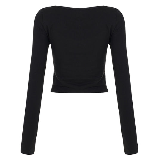 Blusa Larga con Panel de Encaje y Efecto Dos Piezas para Mujer - Image 11