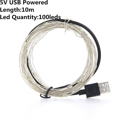 Luces LED Navideñas Exteriores - Guirnalda 2m/5m/10m Recargable USB - Image 7