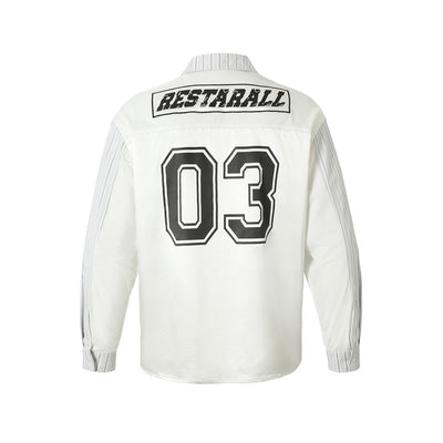 Camisa Manga Larga Hombre con Estampado de Letras Diseño Oversize - Image 12