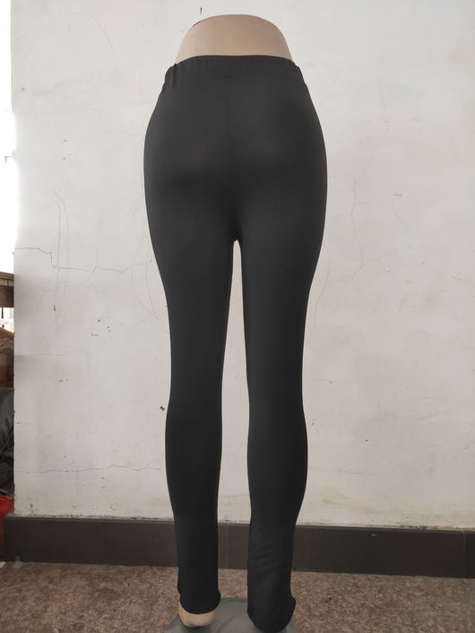 Pantalones Slim Fit con Abertura Frontal Micro - Image 9