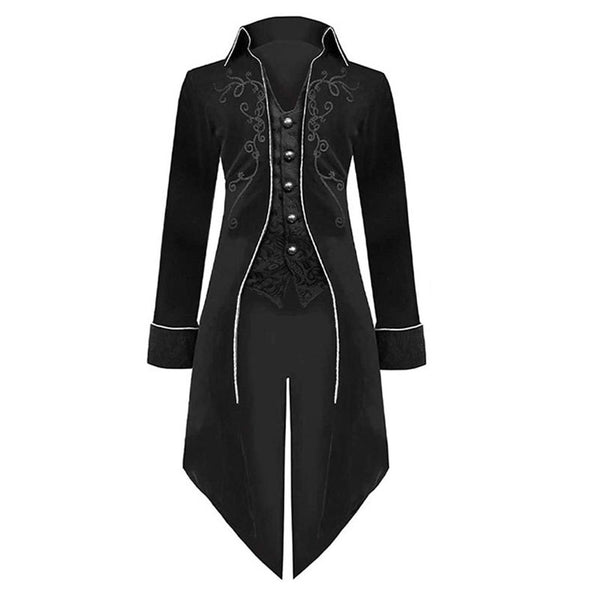 Abrigo Punk Vintage Swallowtail para Halloween - Corte Midi - Image 3
