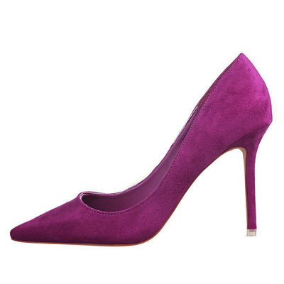 Tacones Stiletto Puntiagudos en Gamuza para Fiestas - Image 8