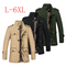 Chaqueta Casual de Algodón Lavado para Hombre - Abrigo Ejecutivo Otoño Talla Grande